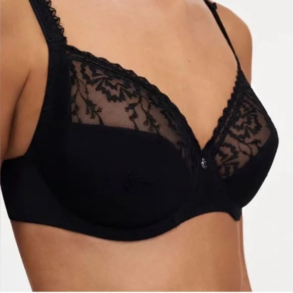 NWT Chantelle Every Curve Full Coverage Unlined Bra in Black Size 42DDD / 42F - Picture 4 of 9